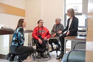 CIHR Funding photo with patient and two doctors sitting in chairs